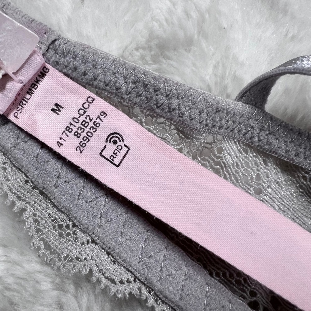 Victoria's Secret‎ Women's Dream Angels Grey Lace Unlined Plunge Bra Size Medium - Picture 17 of 17